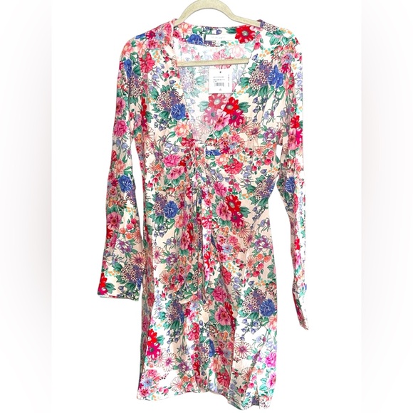 Favorite Daughter The Barely Holding It Together Floral Mini Dress Size 8 NWT - Picture 2 of 10
